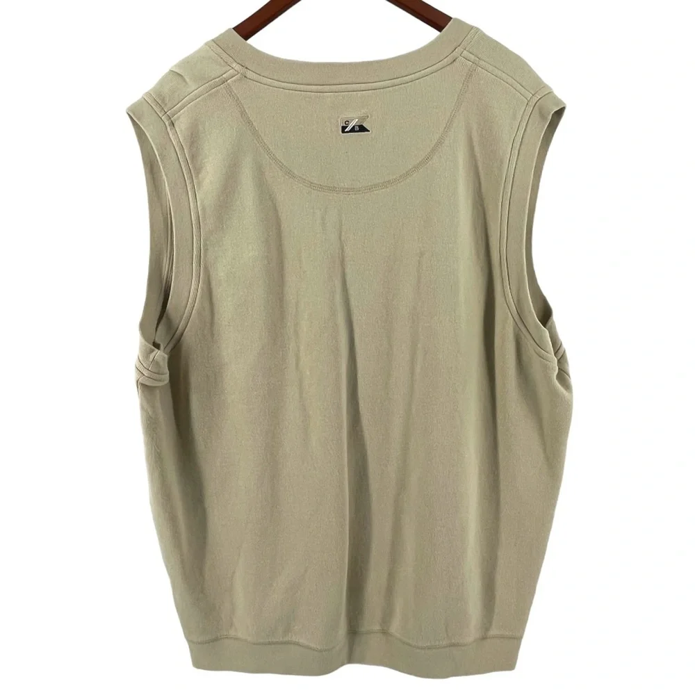 Vintage 2002 US Open Cutter & Buck Mens Tan Sweater Vest XXL 10460
